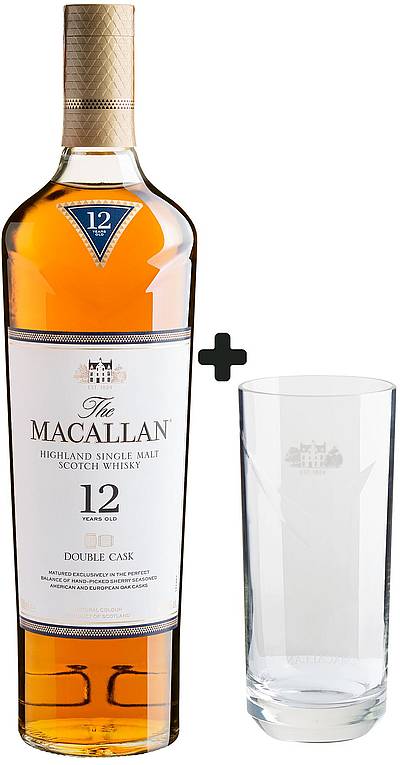 Macallan Double Cask 12Y + Copo de Whisky Longo
